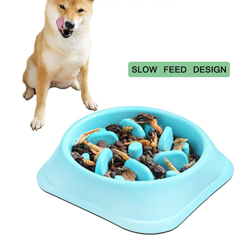 SENHAI Slow-feeding Dog Bowl & Collapsible Travel Bowls for Dogs Pets, Puzzle Portable Dog Feeder Bowl, for Home, Travel, Hiking and Camping - PawsPlanet Australia