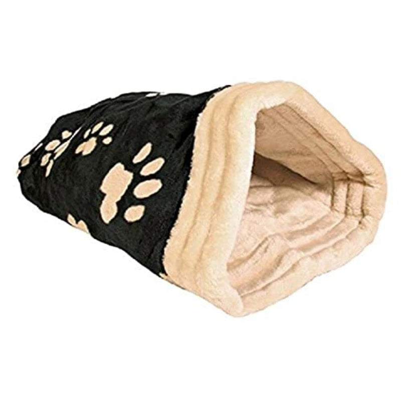 Trixie 36863 Jasira cuddly sack, 25 × 27 × 45 cm, black/beige, 1 piece (pack of 1) beige - PawsPlanet Australia