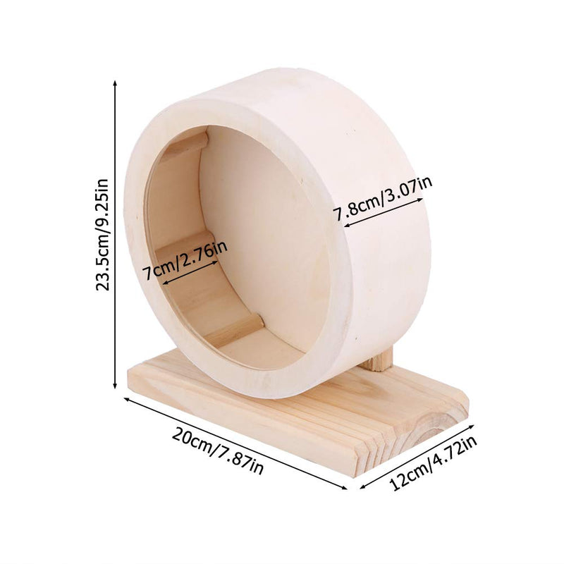 Hamster Wheel Wooden Exercise Wheel Silent Hamster Exercise Wheel Non Slip Run Disc for Syrian Hamster Rat Mice Chinchillas Small Pets (M) M - PawsPlanet Australia