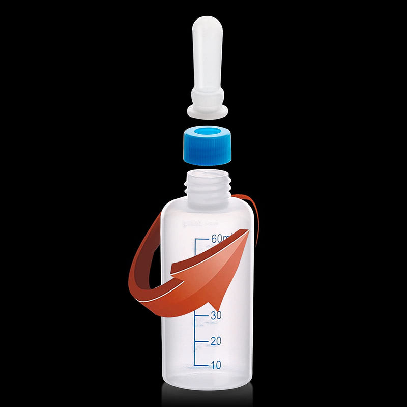 DONQL Puppy Nursing Bottle Kit, 60ml Pet Feeding Dispenser Tool, Kitten Nipple Syringe, Pet Syringe Feeding Kit with with Replacement Nipples for Newborn Kittens, Puppies, Rabbits, Small Animals - PawsPlanet Australia
