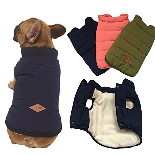 Penivo Dog Clothes Winter Warm Coats and Jackets,Puppy Dog Vest Apparel for Small Medium Large Dogs Feather clothes (S, Blue) S - PawsPlanet Australia