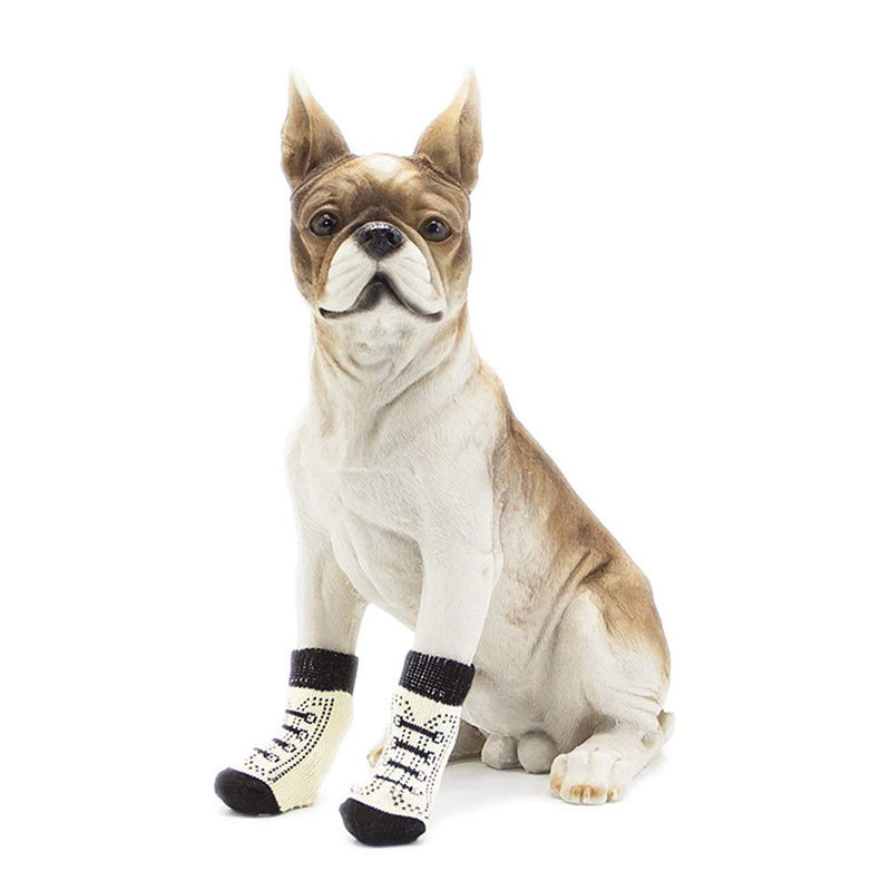 JieGuanG Dog Boots, 4Pcs Anti-Slip Waterproof Black Pet Accories for Small Dogs Cat - PawsPlanet Australia