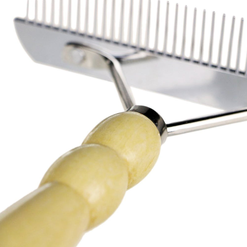 YGR Undercoat Rake for Dogs,Pet Comb,Dog Comb with Wooden Handle, large dogs Slicker Hair brush - PawsPlanet Australia