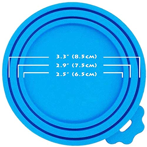 MMBOX Can Covers Universal Silicone Can Lids for Pet Food Cans Fits Most Standard Size Dog and Cat Can Tops BPA Free (3 Pack + Spoon) 3 Pack + Spoon - PawsPlanet Australia