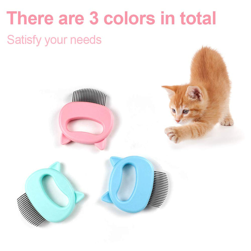 Cat brush, 2 pieces cat comb, cat brush long hair, brush dog short hair, massage comb for pet cats, massage comb pet, brush for removing loose hair, grooming cleaning (pink) 2 pieces pink - PawsPlanet Australia