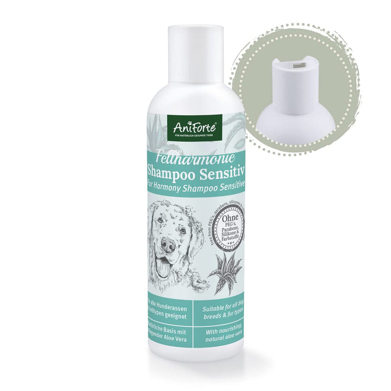 AniForte Fellharmonie Sensitive Dog Shampoo with Aloe Vera 200ml - For easy-to-comb fur and vital skin, care shampoo for sensitive dogs, free of dyes and perfume - PawsPlanet Australia