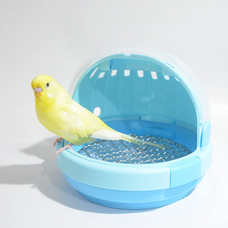 Bird Carrier with Handle - Parrot Carrier Lightweight Portable Pets Suitcase Transparent Breathable Warm Nest Bed for Parakeet Macaw Cockatiels Conure Lovebird Parrot Birds Accessories Blue - PawsPlanet Australia