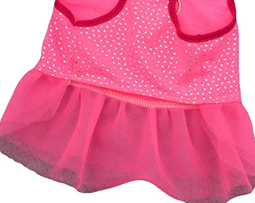 Ollypet Summer Dress for Dogs I Love Mommy Clothes Pink Shirt Cute X-Small - PawsPlanet Australia