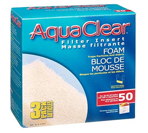 [Australia] - Aquaclear Foam Inserts, 3-Pack 50-Gallon Standard Packaging 