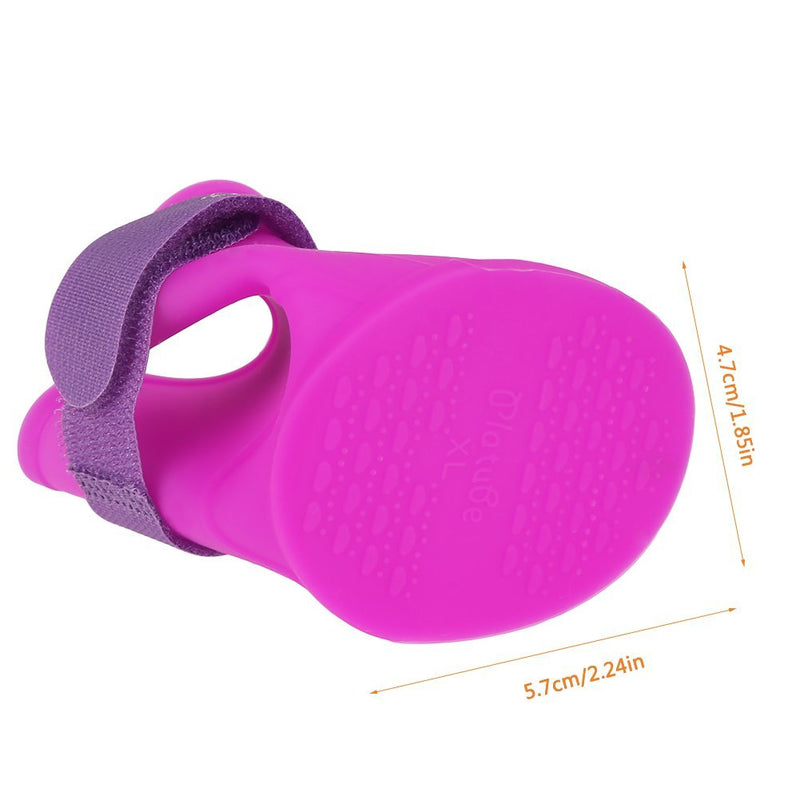 Fdit 4Pcs Pet Dog Rain Shoes Silicone Waterproof Anti-slip Protective Rain Shoes for Dog Small Animal (L/Purple) - PawsPlanet Australia