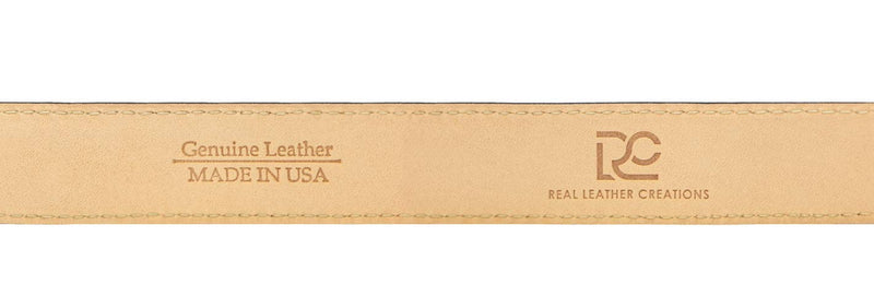 [Australia] - Real Leather Creations Made in The USA - Genuine Leather Dog Collar - Vegetable Tanned Leather - American Factory Direct S fits 12”-15” neck – 5/8” Wide Colorado Leather Blue 