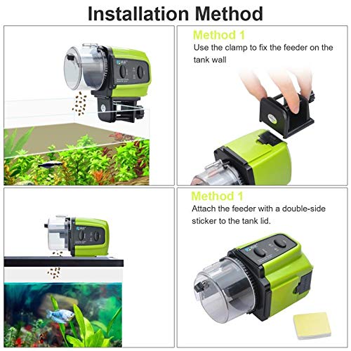 Automatic Fish Feeder, Lychee Fish Feeder Fish Food Vacation Feeder Moisture-Proof Electric Timing Automatic Feeder for Aquarium Fish Tank - PawsPlanet Australia