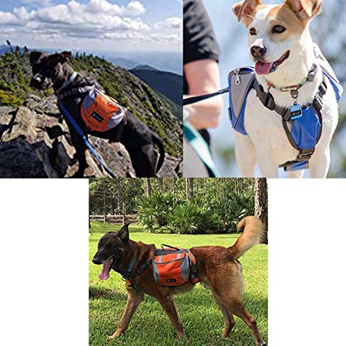 [Australia] - schnappy Dog Pack Travel Camping Hiking Backpack Saddle Bag for Small & Medium & Large Dogs Black 