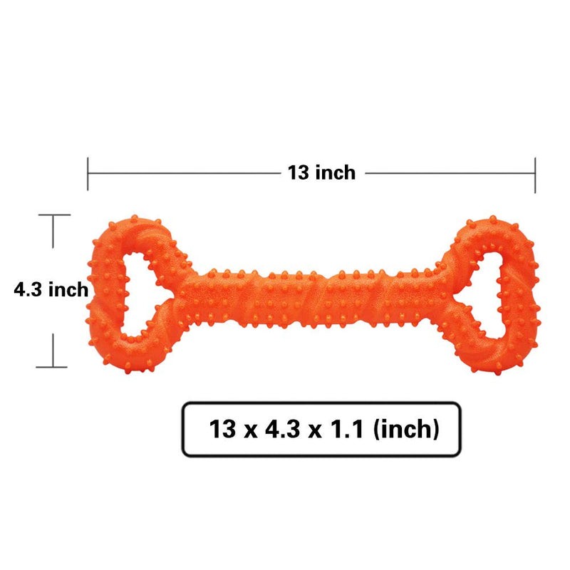 [Australia] - Palmula Dog Toy for Aggressive Chewers,Durable Dog Toy for Changing Teeth for Energetic Dogs Medium Large Dogs orange 