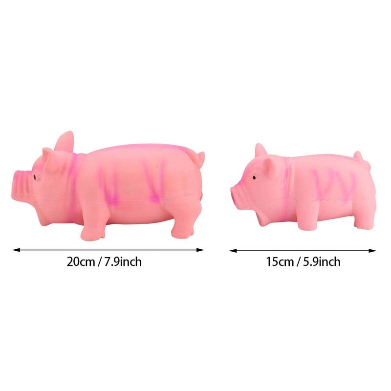 2PC Pig Shape Pet toy SLatex Material Pet Squeaker Toys Pet Teething Cleaning Toy Dog Chew Training Toy Durable Pet Teeth Chew Training Dog Puppy Interactive Playtoys - PawsPlanet Australia