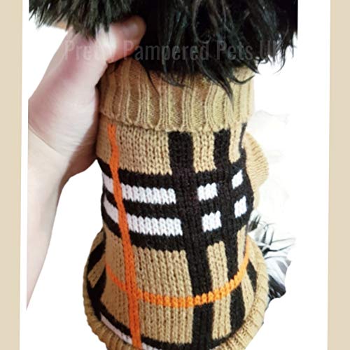 XXXS Chihuahua Clothes Clothing Teacup Puppy Dog Coat Dog Jumper Tartan Stripe Small Puppy Dog Coat UK Seller XXS XS Small Tiny Breeds (XXXS, Tartan Stripes) 3XS - PawsPlanet Australia