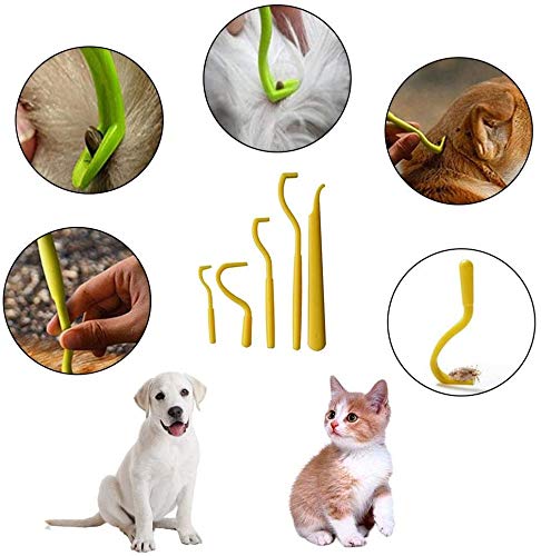 Fiyuer tick remover tools 8 Pcs pet flea tick removal tweezers Double Head Fork Stainless Steel Tweezer Clip for Pet Supplies - PawsPlanet Australia