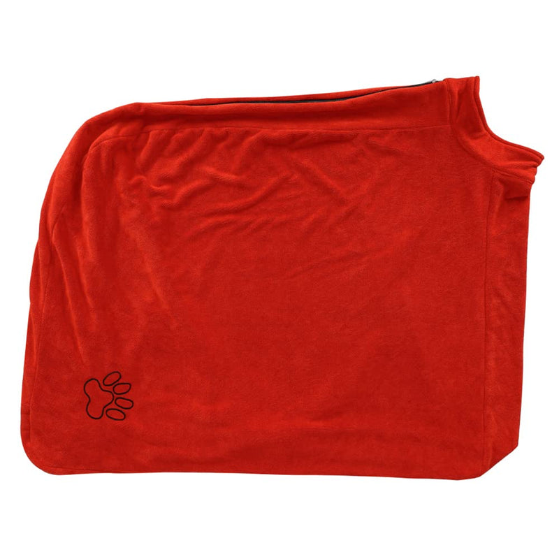 UOMIO Dog Dry Bag, Dog Bathrobe for Swimming or Rain Hiking, Super Absorbent S Red - PawsPlanet Australia