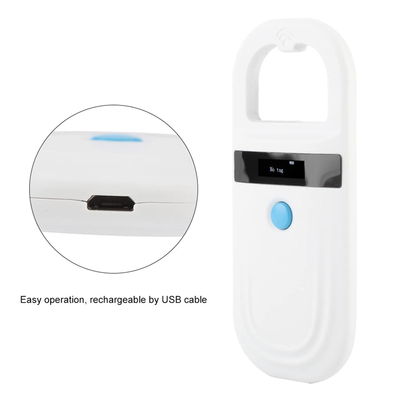 Dpofirs Pet Scanner Animal Chip ID Scanner Rechargeable White for Animal Management - PawsPlanet Australia
