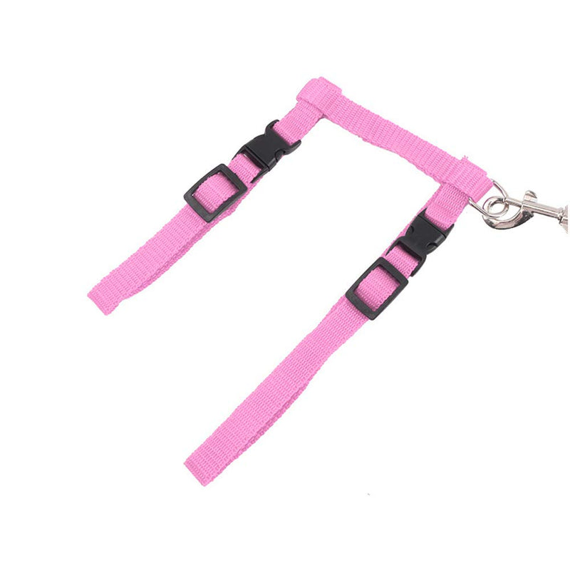 Icecode Cat Harness Kitten Lead Nylon Strap Belt Leash Adjustable Set of Kitten strap (Pink) Pink - PawsPlanet Australia