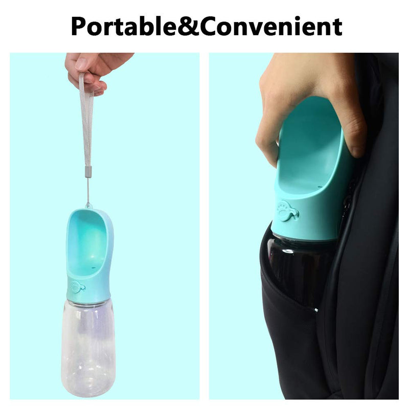 [Australia] - Banriwowi Dog Water Bottle,Portable Pet Water Dispenser for Walking, Puppy Travel Kettle, Drinking Feeder Bowl,Water Feeding Bowl, Hiking, Food Grade Plastic blue 