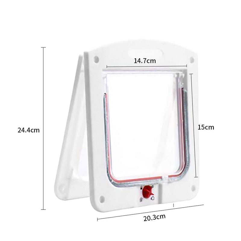 YFOX Pet door, internal pet folding board, cat door and dog door with four locking options, used in wood, PVC, weatherproof. Suitable for pets under 15 pounds - PawsPlanet Australia