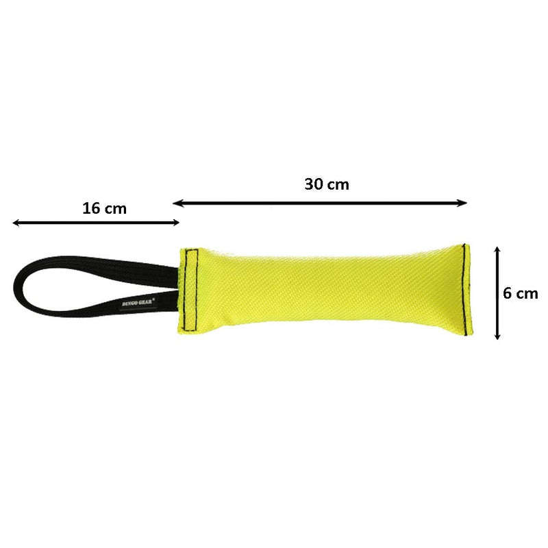 DINGO GEAR Firehose Bite Tug Strong Dog Toy, Yellow, 0.159 kg - PawsPlanet Australia