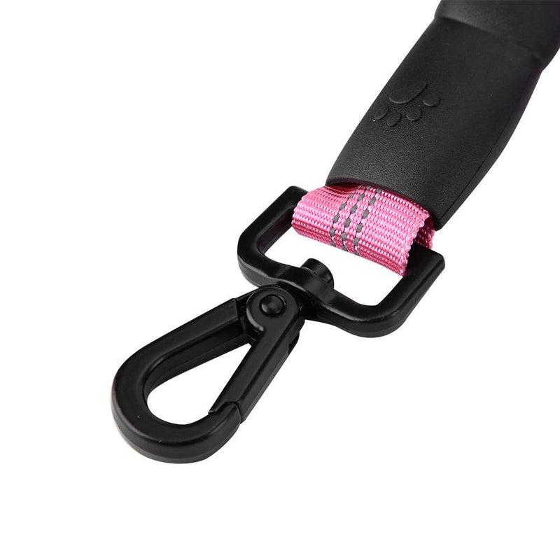 Dog Traction Rope Pets Dogs Elastic Leash Anti Pull Shock Absorbing Bungee Dog Leash Premium Strong Dog Elastic Lead with Traffic Control Handle - Foam Barrel Handle(Pink) Pink - PawsPlanet Australia