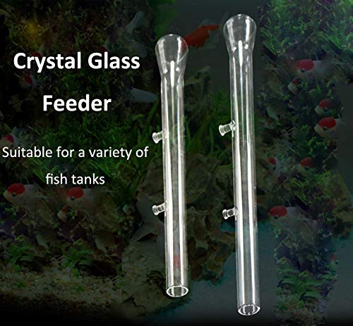 [Australia] - Ailinda 200mm/300mm Fish Feeder Tube Aquarium Clear Glass Feeder Tube for Fish Tank Shrimp Feeding with 2pcs Suction Cups 