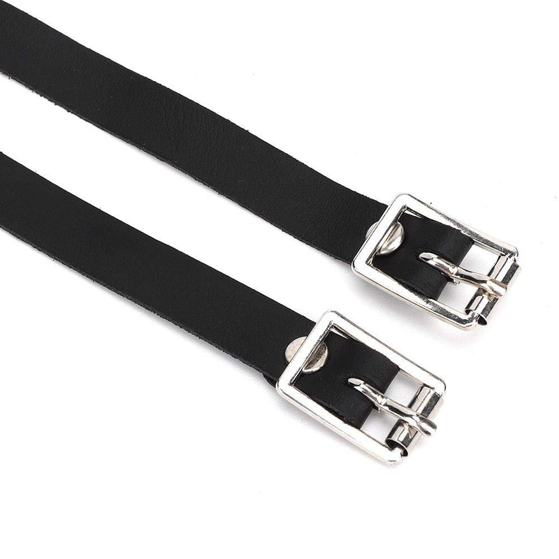 Spur Straps, 1 Pair 50cm Lengthen Leather Riding Straps with Stainless Steel Buckle for Horse Equestrian Riding Control - PawsPlanet Australia