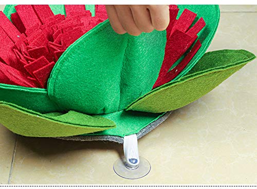 ZPPLD Dog Snuffle Mat Dog Feeding Mat Puppy Training Pad-Encourages Natural Foraging Skills Puzzle Toys Pet Nose Work Blanket Non Slip for Small/Large Dog Red-Green - PawsPlanet Australia