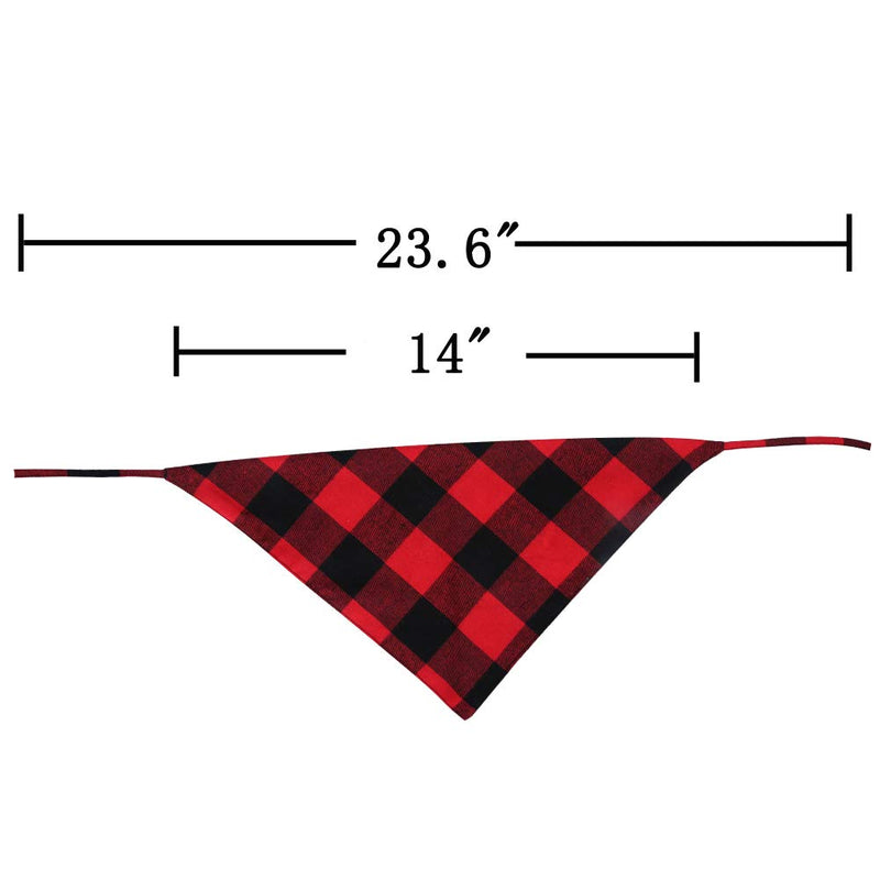 [Australia] - KZHAREEN 3 Pack Dog Bandana Plaid Reversible Triangle Bibs Scarf Accessories for Dogs Cats Pets Small 