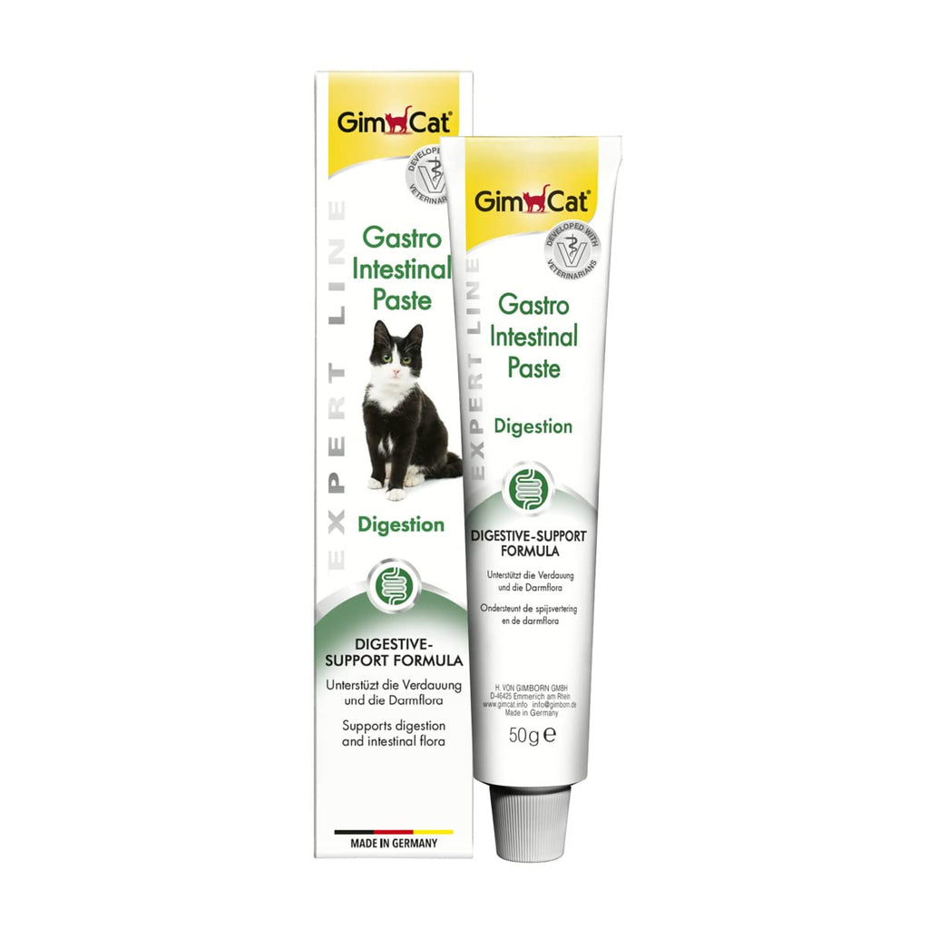 GimCat EXPERT LINE Gastro Intestinal Paste - Functional cat snack supports digestion and intestinal flora - 1 tube (1 x 50 g) 50 g (pack of 1) - PawsPlanet Australia