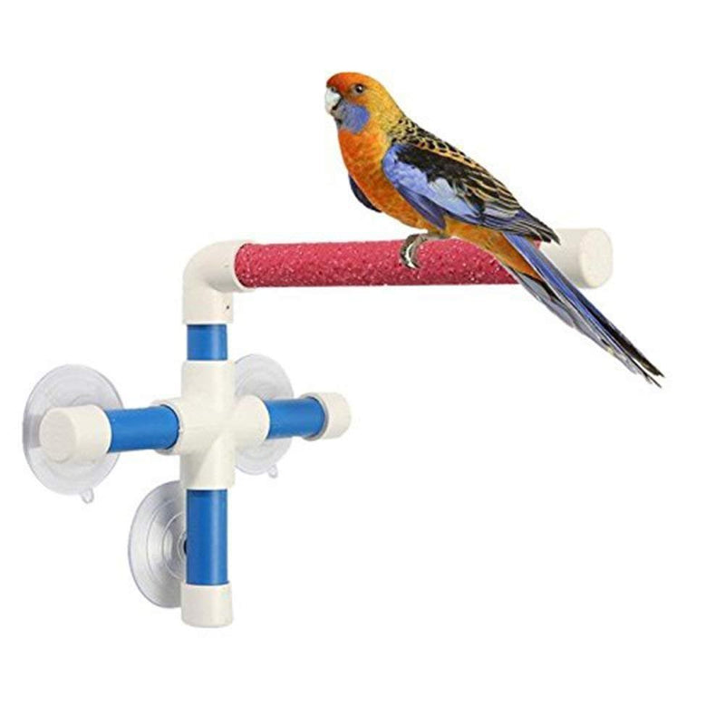 [Australia] - Hypeety Portable Suction Cup Bird Window and Shower Perch Toy for Bird Parrot Macaw Cockatoo African Greys Budgies Parakeet Bath Perch Toy 