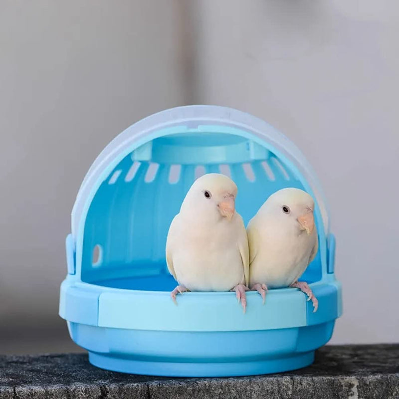 Bird Carrier with Handle - Parrot Carrier Lightweight Portable Pets Suitcase Transparent Breathable Warm Nest Bed for Parakeet Macaw Cockatiels Conure Lovebird Parrot Birds Accessories Blue - PawsPlanet Australia