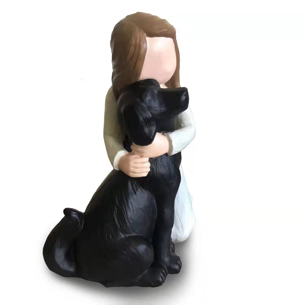 Carracci Dog Angel Figurines, Angel Dog Friendship Memorials, Sculpted Hand-Painted Figures for Dog Lovers (Black) Black - PawsPlanet Australia