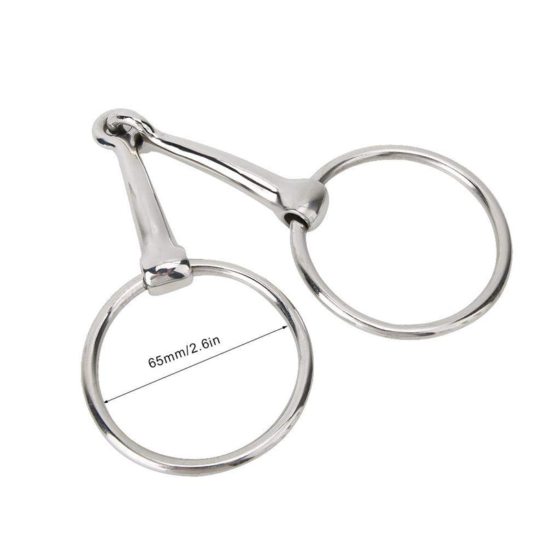 Pssopp Snaffle Bit Stainless Steel Horse Ring Hollow Jointed Mouth Horse Loose Oval Mouth Equestrian Supplies - PawsPlanet Australia