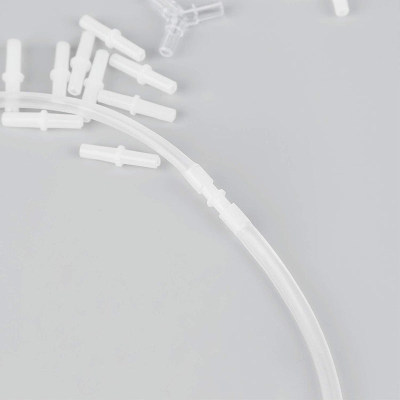 [Australia] - Pawfly Aquarium Air Valve Connector White Plastic Inline Tubing, 40-Piece 2 Shapes 