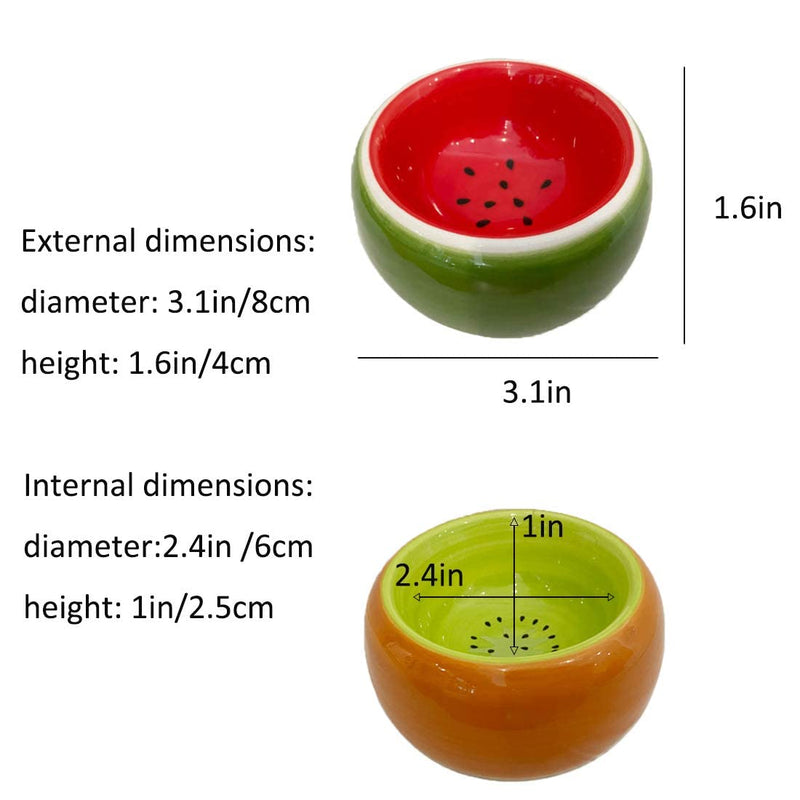 Hamiledyi Hamster Bowl,Ceramic Food Water Feeding Dish for Guinea Pigs Gerbil Mouse Rat Chinchilla Hedgehog Sugar Glider - PawsPlanet Australia