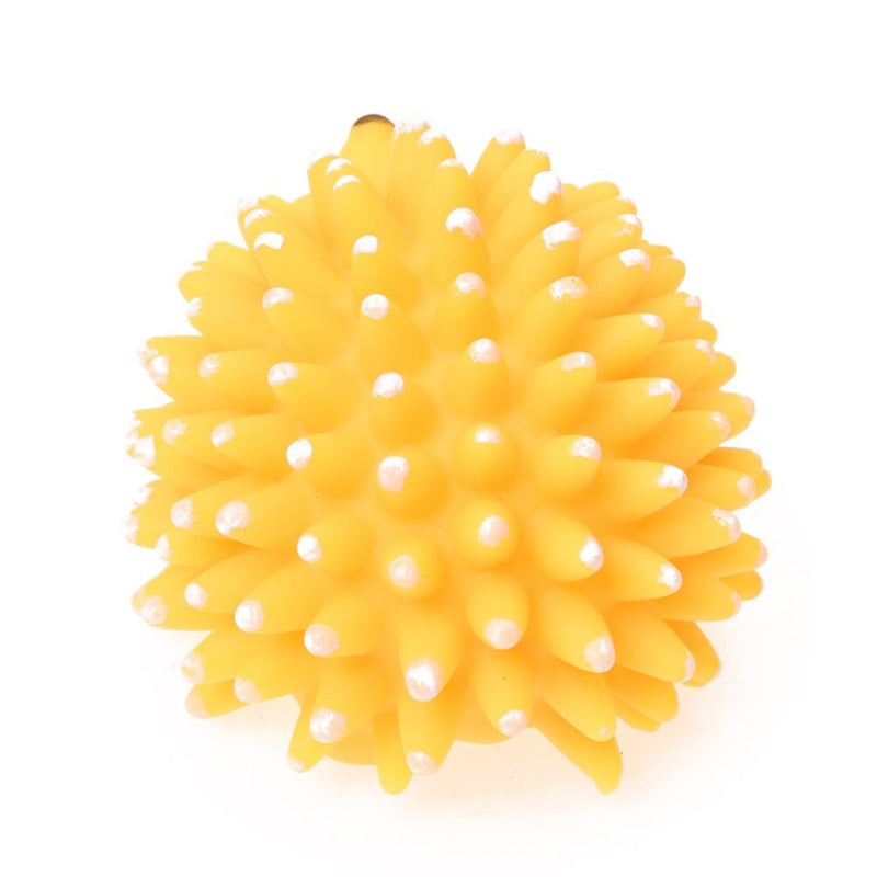 Kuinayouyi Yellow Vinyl Rubber Hedgehog Shaped Squeaky Chew Toy for Pet Dog - PawsPlanet Australia