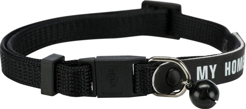 Trixie cat collar with address tab, nylon, assorted colors, neck circumference 20 - 28 cm - PawsPlanet Australia