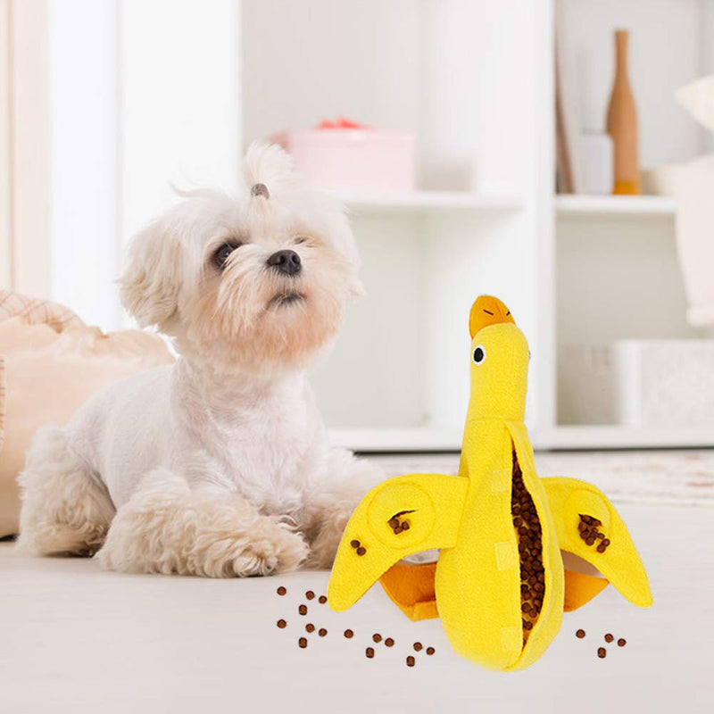 Dog Squeaky Toy Duck Shape Snuffle Toy, Squeaky Dog Toy, Treat Dispenser, Sniffing Toy, Plush Dog Toy, Feeding Toy, Slow Feeder Toy for Small Dog Puppy, Dog Gift for Boredom - Duck - PawsPlanet Australia