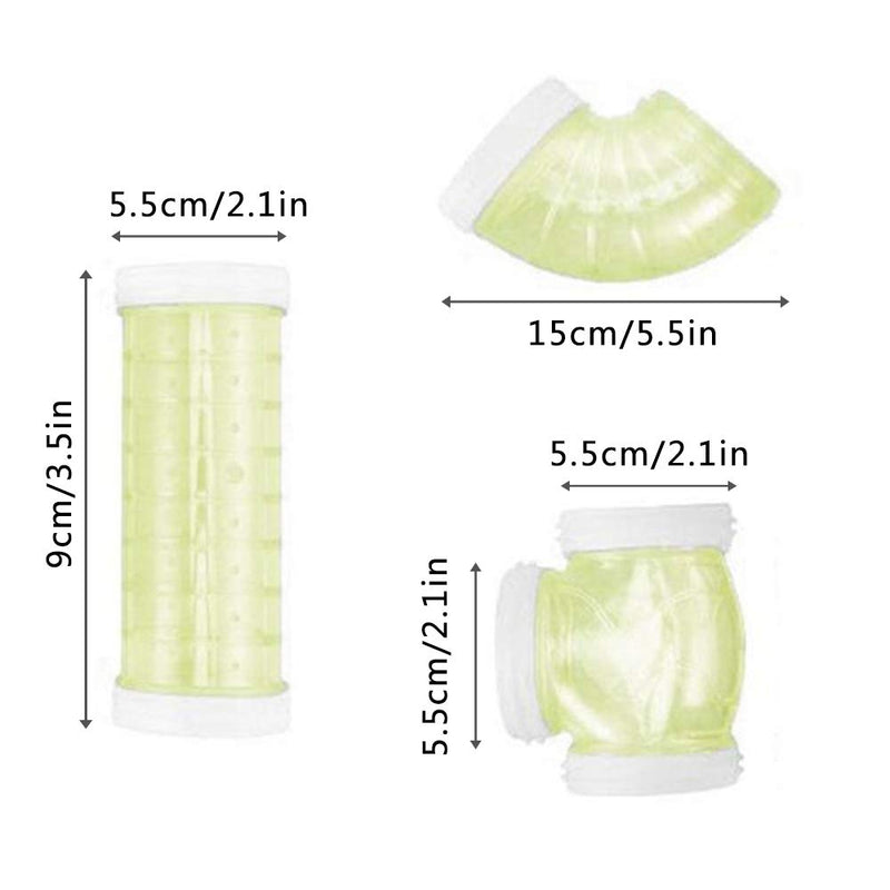 zfdg Hamster Tubes Transparent, DIY Hamster Tunnel, Hamster Pipe Toy, Hamster Transparent Pipe Toy, Hamster Tunnel Toy, for Hamster Cage Small Pet Pipe Connection Sports Tunnel Toy (Green) Green - PawsPlanet Australia