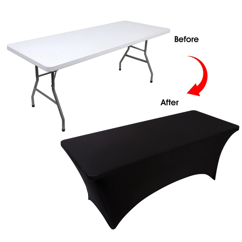 BDDC Table Cloth, Professional Table Cloths for Parties, 4ft Table Cover for Dining and Festival (Black, 4 Ft) Black - PawsPlanet Australia