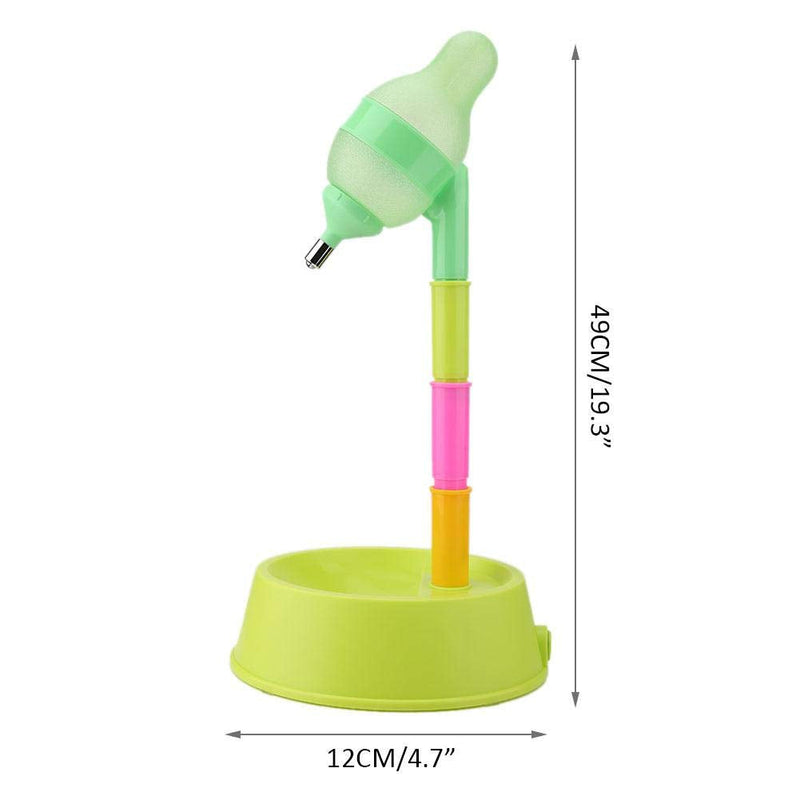 Pet Water Dispenser Pet Cat Standing Water Dispenser Cat Dog Standing Bowl Adjustable Height Water Feeder Drinking Bottle with No-drip Nozzle(Green) Green - PawsPlanet Australia