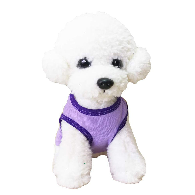 [Australia] - BBEART Pet Clothes, Fashion Pet Birthday Vest Small Dogs T-Shirt Cat Puppy Sleeveless Clothes Costumes Teddy Apparel Harness for Spring and Summer S Purple 