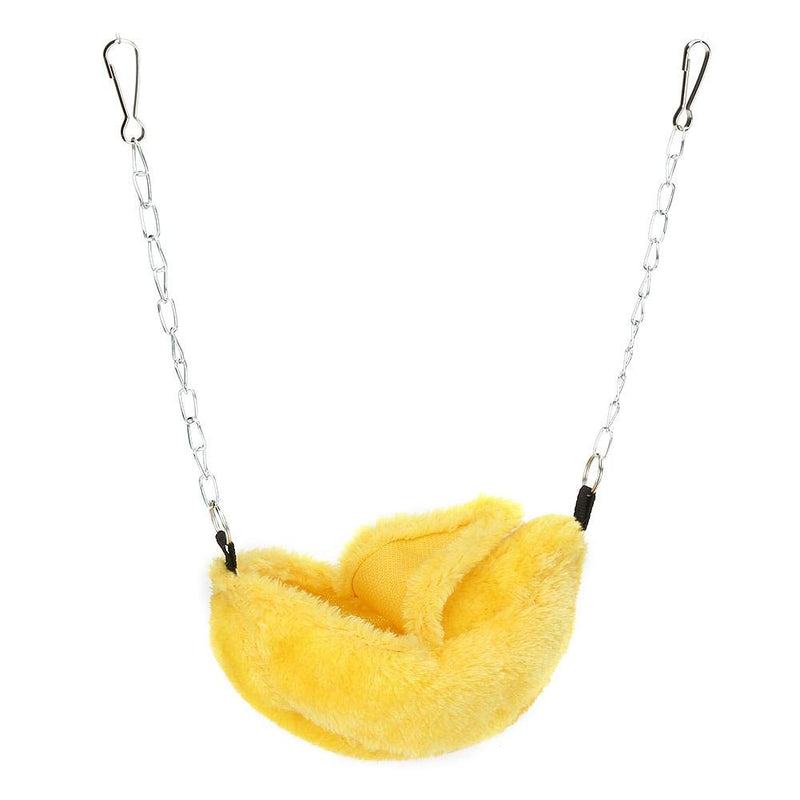 Fdit Hamster Swing Hammock Hanging Nest Birds Chewing Toy for Mice Small Animal Bed Banana Ship Moon Models (Yellow) yellow - PawsPlanet Australia
