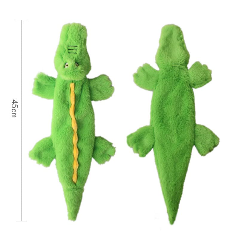 SHOKUTO Dog Toys, Interactive Dog Toys for Boredom for Puppy Small Medium Large Dogs, No Stuffing Crocodile Squeaky Dog Toys, Durable Dog Chew Toys for Teeth Cleaning, Christmas Dog Toys Gifts Green Crocodile - PawsPlanet Australia