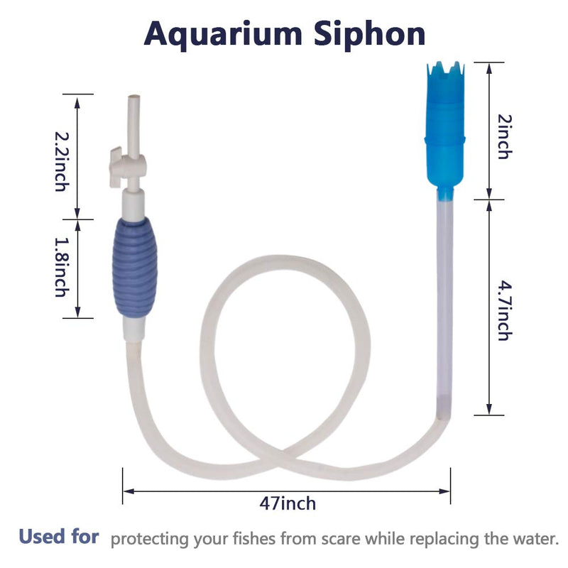 Toopify Aquarium Fish Tank Cleaning Tools, 7 in 1 Adjustable Cleaning Kit & Fish Tank Gravel Cleaner Siphon for Water Changing and Sand Cleaner - PawsPlanet Australia