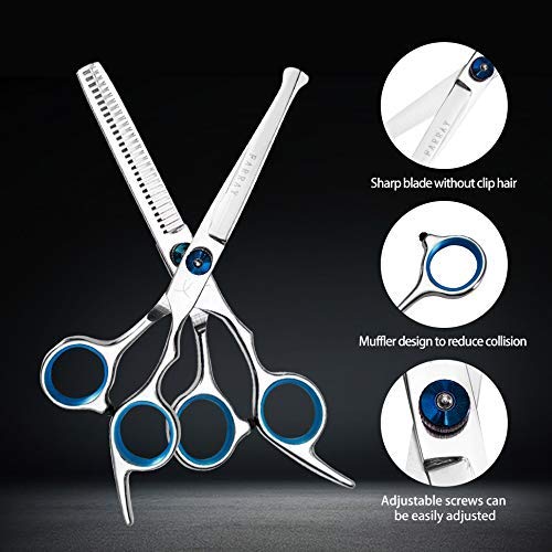 FARRAY Professional Dog Grooming Scissors with Safety Round Tips，6.5 Inch Japanese Stainless Steel Pet Shears，for Dogs, Cats and Other Animals - PawsPlanet Australia